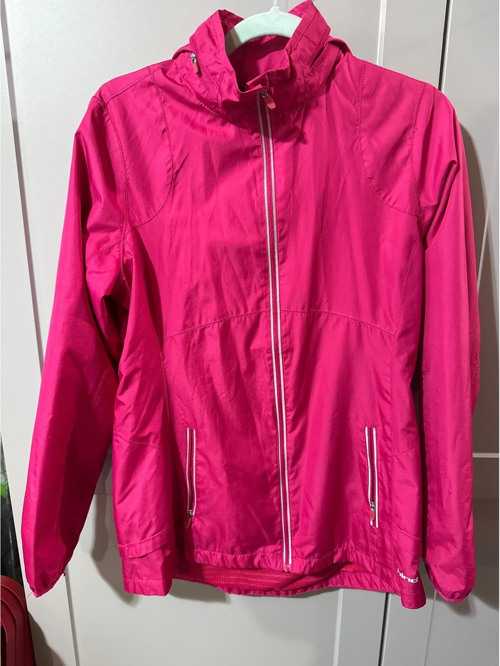 Bright Pink hind Lightweight Polyester Jacket - Size M